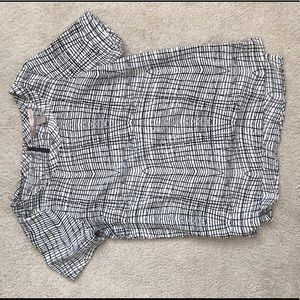 Silky black and white shirt
